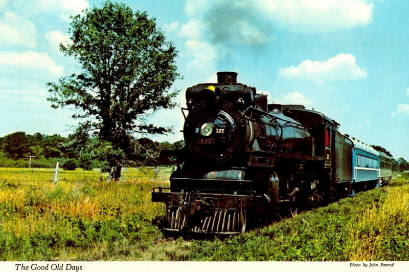 Cadillac and Lake City Rail - Vintage Postcard